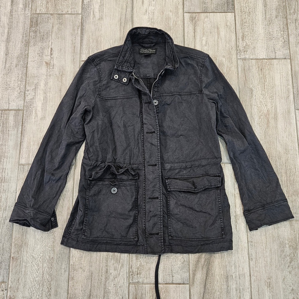 Lucky Brand Utility Field Jacket Womens Size M Lyocell Blend Drawstring Waist
